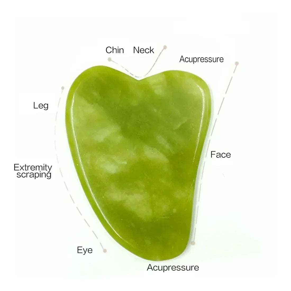 Natural Jade Roller and Gua Sha Set for Facial and Neck Massage - Acupoint Eye Care Spa Tools for Lifting and Relaxation